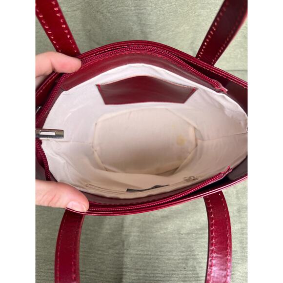 Vintage Vera Pelle Red Leather Handbag – Made in Italy - Picture 9 of 10